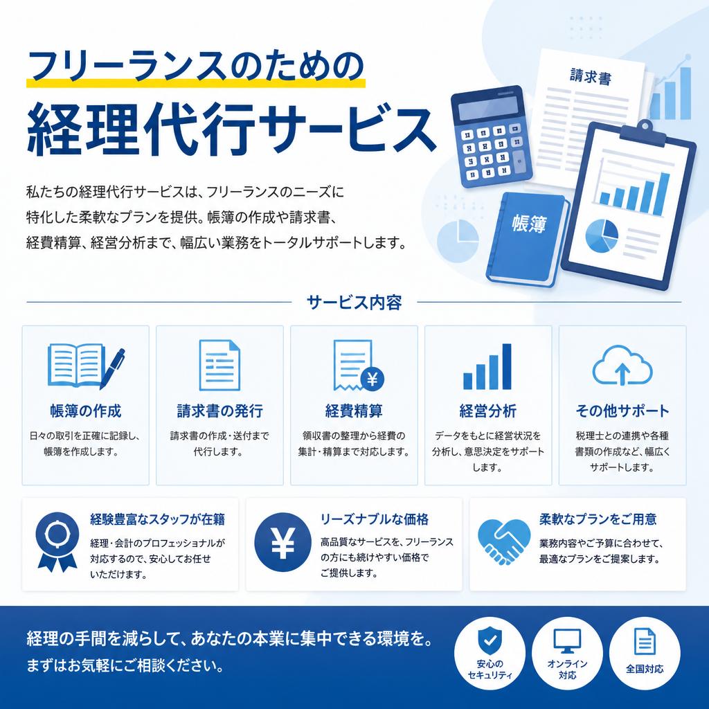 当社の経理代行サービスの特長