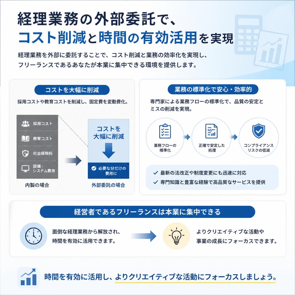 経理業務をアウトソーシングするメリット